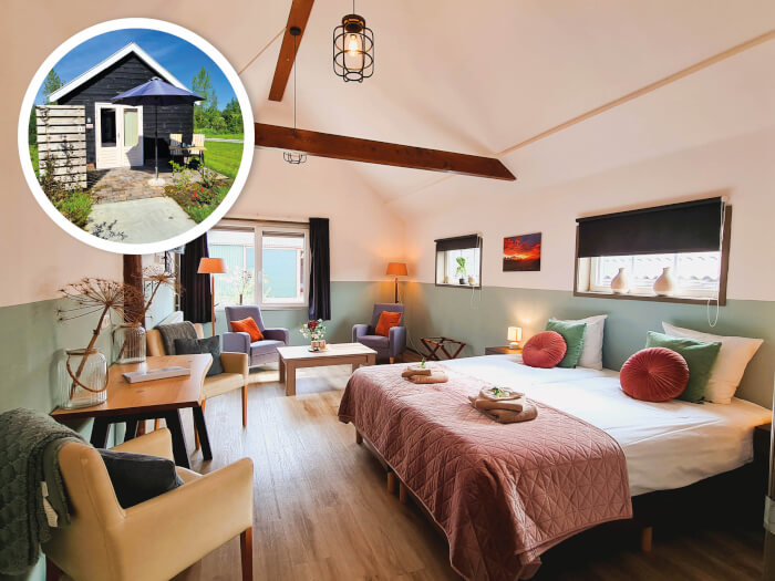 Vakantiehuis in De Veenhoop (Friesland) voor 15 personen met 6 slaapkamers.